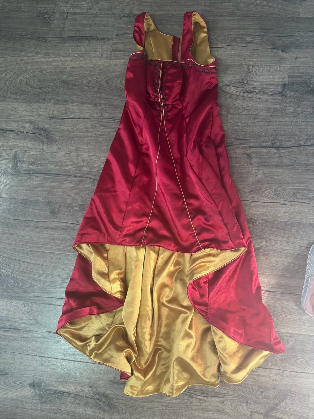 Red and Gold Satin costume dress